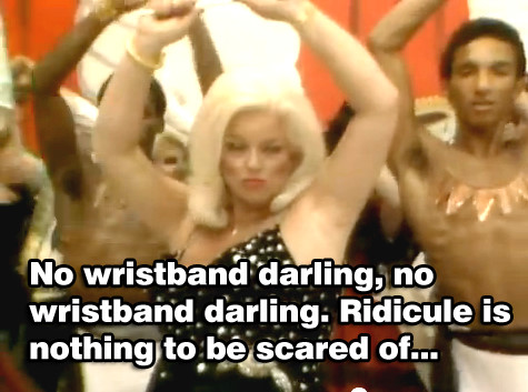 No wristband darling - we won't stand and deliver